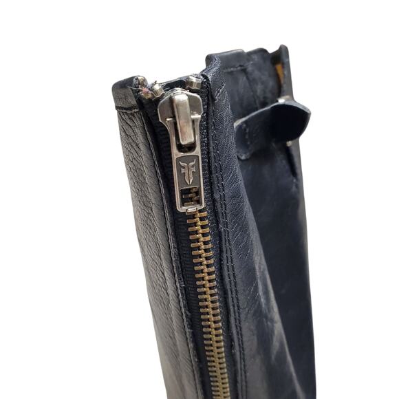 Frye Pippa Tall Back Zip Black Leather Riding Boots - Size 9 - Picture 7 of 8